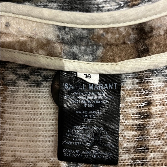 ISABEL MARANT ETOILE Gastoni Jacket sz36 - Picture 5 of 5